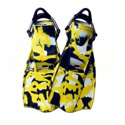 Aquatec Rubber Fins - Camo Yellow